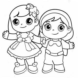 Colorful Kidcore Characters Coloring Page 46613-37358