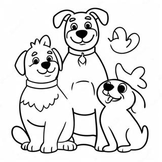 Dog Family Coloring Page 46632-37371