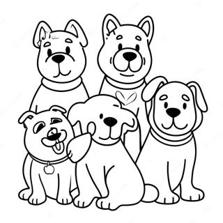 Dog Family Coloring Page 46632-37372