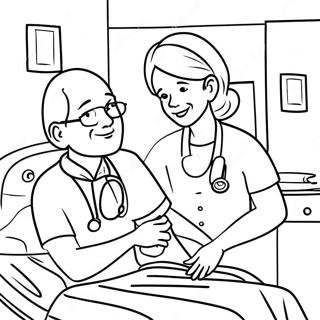 Cna Helping Patient Coloring Page 46643-37381