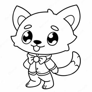 Aggretsuko In Cute Outfit Coloring Page 46653-37390