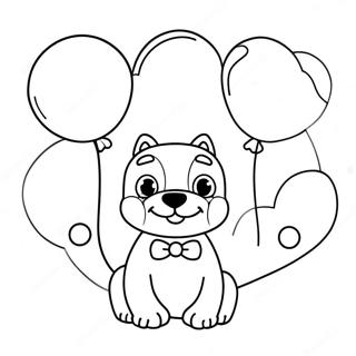 Harper With Colorful Balloons Coloring Page 46663-37397