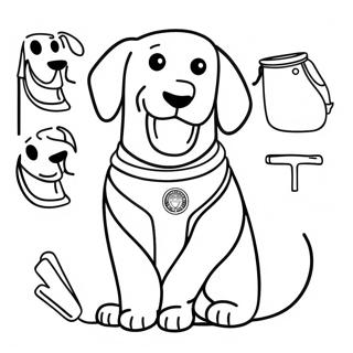 Service Dog With Vest Coloring Page 46672-37403