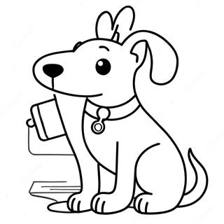 Playful Service Dog Coloring Page 46673-37406