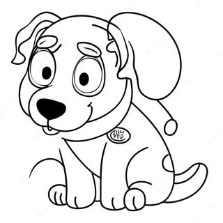 Playful Service Dog Coloring Page 46673-37407