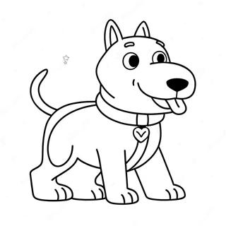 Playful Service Dog Coloring Page 46673-37408