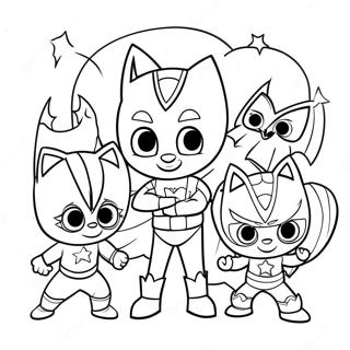 Pj Masks Halloween Coloring Page 46692-37426