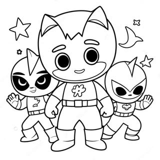 Pj Masks Halloween Coloring Page 46692-37427