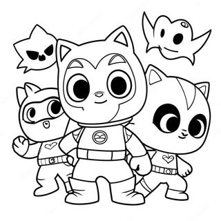 Pj Masks Halloween Coloring Page 46692-37428