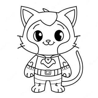 Catboy In Spooky Costume Coloring Page 46693-37418