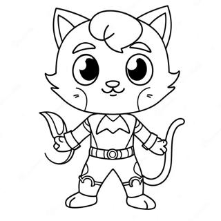 Catboy In Spooky Costume Coloring Page 46693-37419