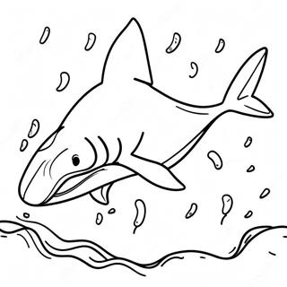 Aggressive Bull Shark Swimming Coloring Page 46713-37434