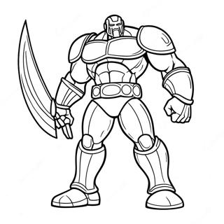 Red Titan In Action Coloring Page 46723-37447