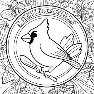 St Louis Cardinals Logo Coloring Page 46732-37451