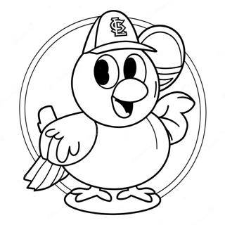 St Louis Cardinals Mascot Coloring Page 46733-37453