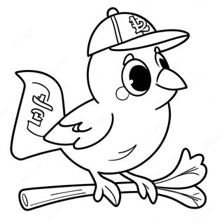 St Louis Cardinals Mascot Coloring Page 46733-37455