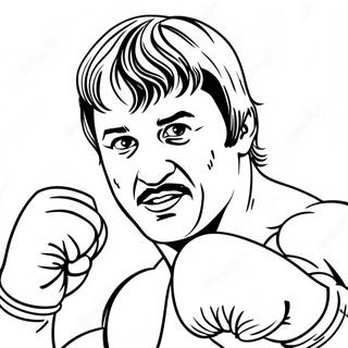 Rocky Balboa Boxing Pose Coloring Page 46752-37466