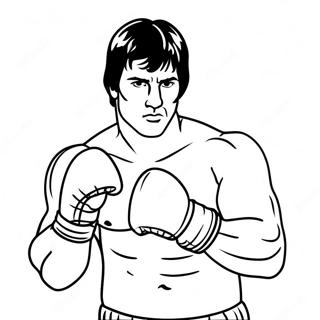 Rocky Balboa Boxing Pose Coloring Page 46752-37468