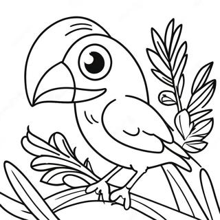 Tropical Bird Coloring Pages