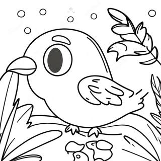 Tropical Bird Coloring Page 46762-37474