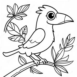 Tropical Bird Coloring Page 46762-37475