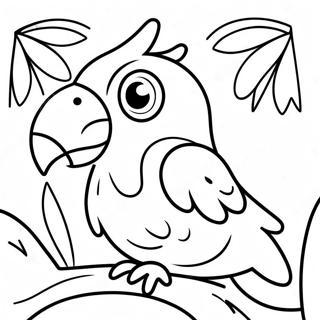 Colorful Tropical Parrot Coloring Page 46763-37479