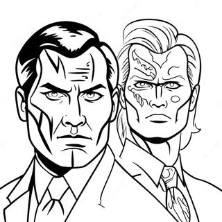 Two Face Coloring Pages