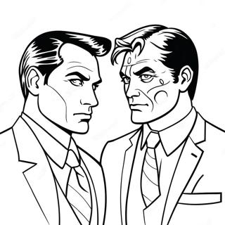 Two Face In Gotham City Coloring Page 46773-37482