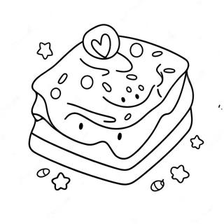 Cute Brownie With Sprinkles Coloring Page 46813-37519