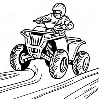 Four Wheeler Racing Through Mud Coloring Page 4681-3907