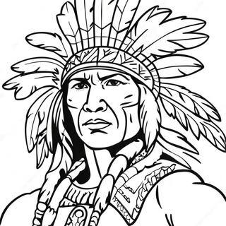 Realistic Native American Coloring Pages