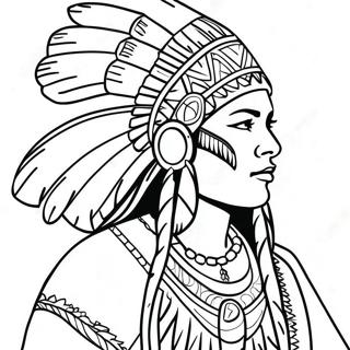 Traditional Native American Dress Coloring Page 46823-37522