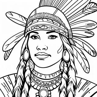 Traditional Native American Dress Coloring Page 46823-37523