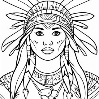 Traditional Native American Dress Coloring Page 46823-37524