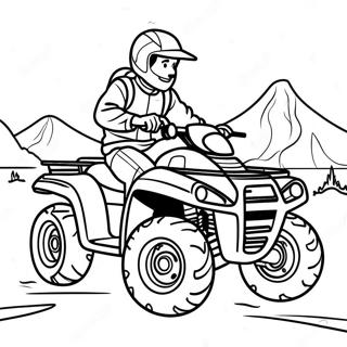 Colorful Four Wheeler Off Road Adventure Coloring Page 4682-3909