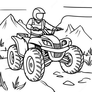 Colorful Four Wheeler Off Road Adventure Coloring Page 4682-3911