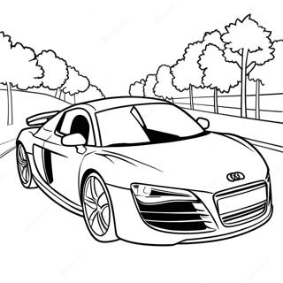 Audi R8 Sports Car Coloring Page 46832-37531