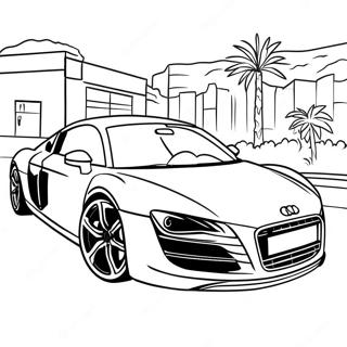 Audi R8 Sports Car Coloring Page 46832-37532