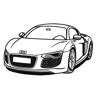 Audi R8 In Motion Coloring Page 46833-37541