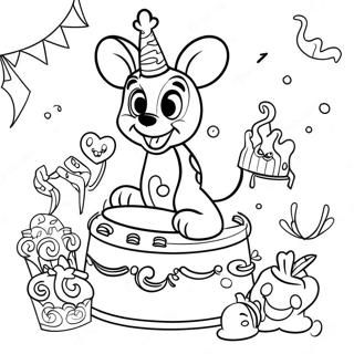 Disney Birthday Celebration Coloring Page 46842-37534