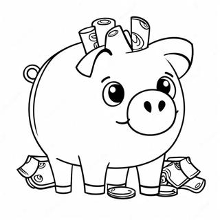 Fun Savings Piggy Bank Coloring Page 46863-37562