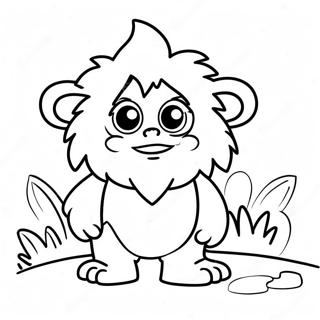 Cute Abominable Monster Coloring Page 46883-37573