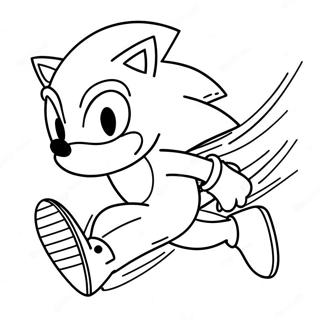 Sonic The Hedgehog Running Fast Coloring Page 46903-37589