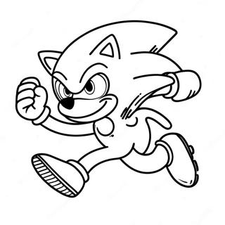 Sonic The Hedgehog Running Fast Coloring Page 46903-37591