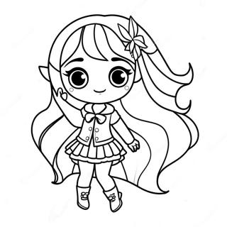 Jade From Rainbow High With Sparkling Outfit Coloring Page 46913-37598