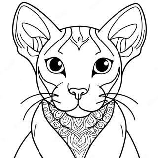 Sphynx Cat Coloring Page 46952-37623