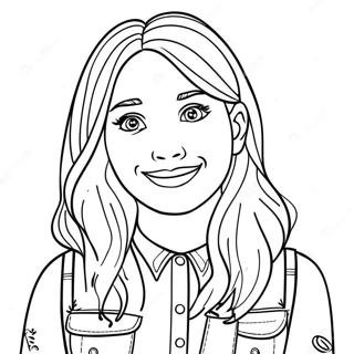 Lizzie Mcguire In Fun Outfit Coloring Page 46983-37656