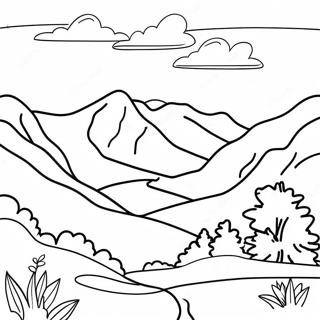 Beautiful North Carolina Mountains Coloring Page 46993-37659