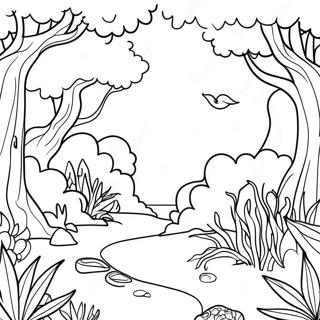 Beautiful Garden Of Eden Coloring Page 47023-37681