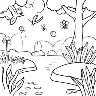 Beautiful Garden Of Eden Coloring Page 47023-37682